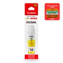 BOTELLA DE TINTA CANON GI-10 AMARILLO 70 ML.