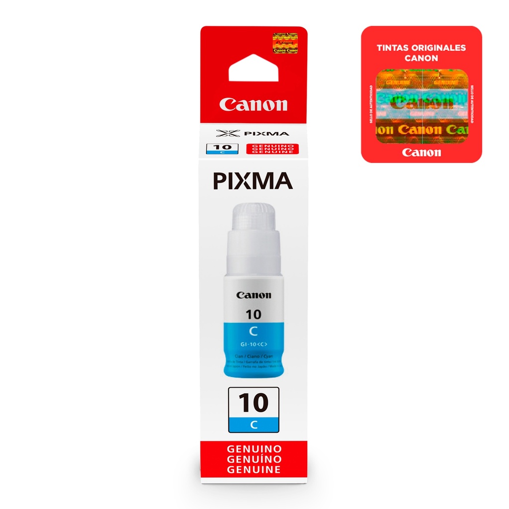 BOTELLA DE TINTA CANON GI-10 CIAN 70 ML.