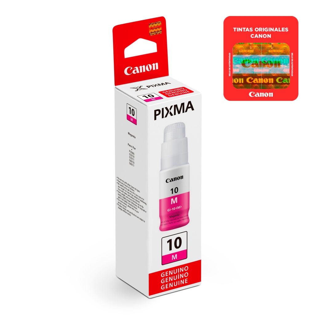 BOTELLA DE TINTA CANON GI-10 MAGENTA 70 ML.