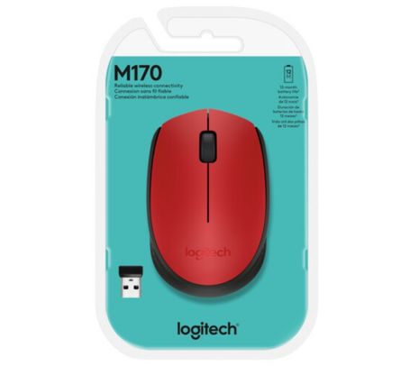 LOGITECH MOUSE M170 RED INALAMBRICO