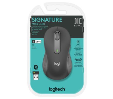 LOGITECH MOUSE M650 LARGE IZQ GRAFITO INAL+BT