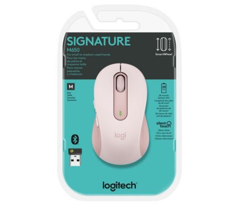 LOGITECH MOUSE M650 ROSE INAL+BT