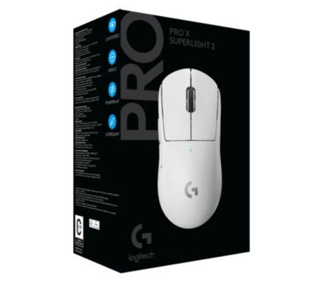 LOGITECH MOUSE PRO X SUPERLIGHT 2 GAMING WHITE INAL