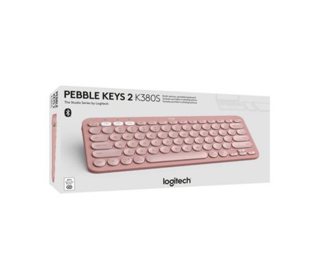 LOGITECH TECLADO K380S PEBBLE KEYS 2 ROSE INAL+BT