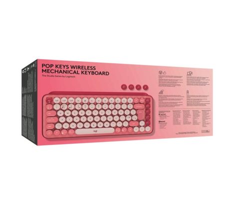 LOGITECH TECLADO POP KEYS HEARTBREAKER ROSE INAL+BT 