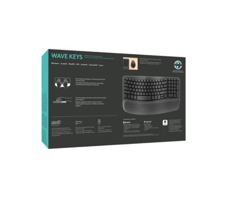 LOGITECH TECLADO WAVE KEYS GRAPHITE INAL+BT