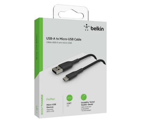 BELKIN CAB005BT1MBK CABLE MICRO USB A USB-A BLACK 60W 1M