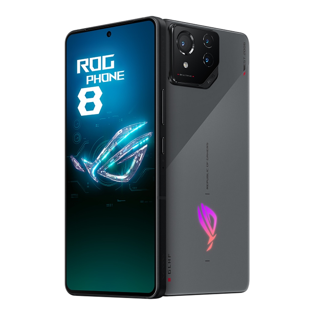 ASUS - SMARTPHONE ROG 8 - IP68. 6,78'' MULTITÁCTIL SAMSUNG AMOLED E6 FLEXIBLE HDR10 165Hz. DUALSIM. 5G. 8 CORE. ANDROID 14. RAM 16GB / ROM 256GB. CÁMARA TRIPLE 50MP. WIFI. BLUETOOTH. GPS. NFC. 5500mAh. AI240116256GY