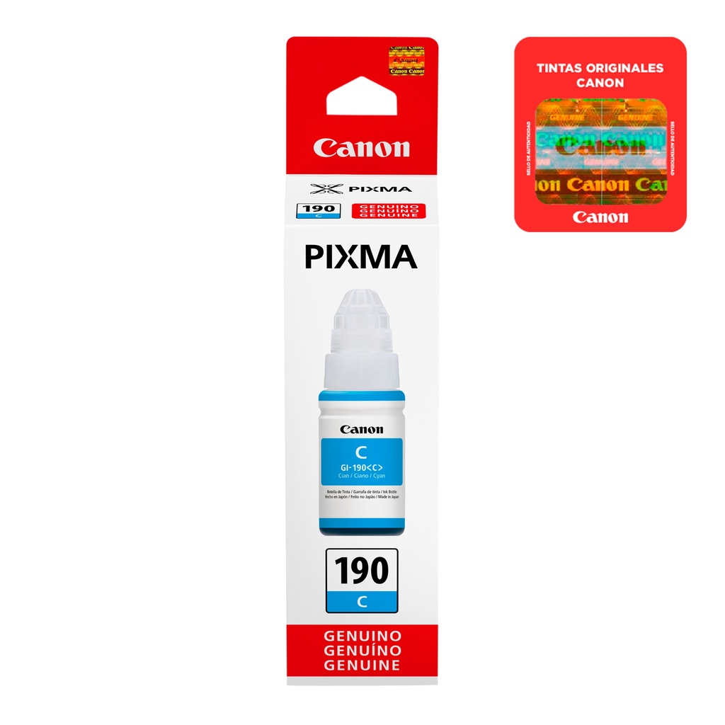 CANON GI190CYAN BOTELLA DE TINTA G1100/2100/2010/3100/4010