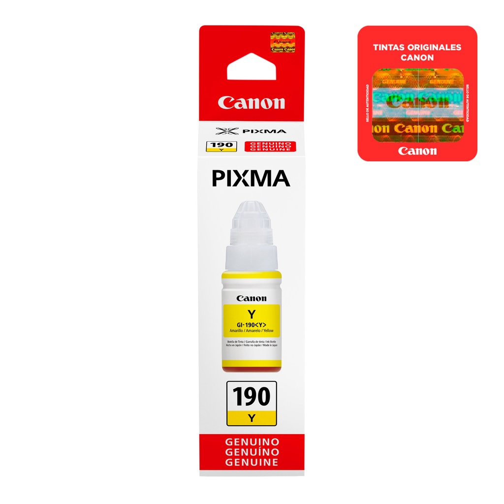 CANON GI190YELLOW BOTELLA DE TINTA G1100/2100/2010/3100/4010