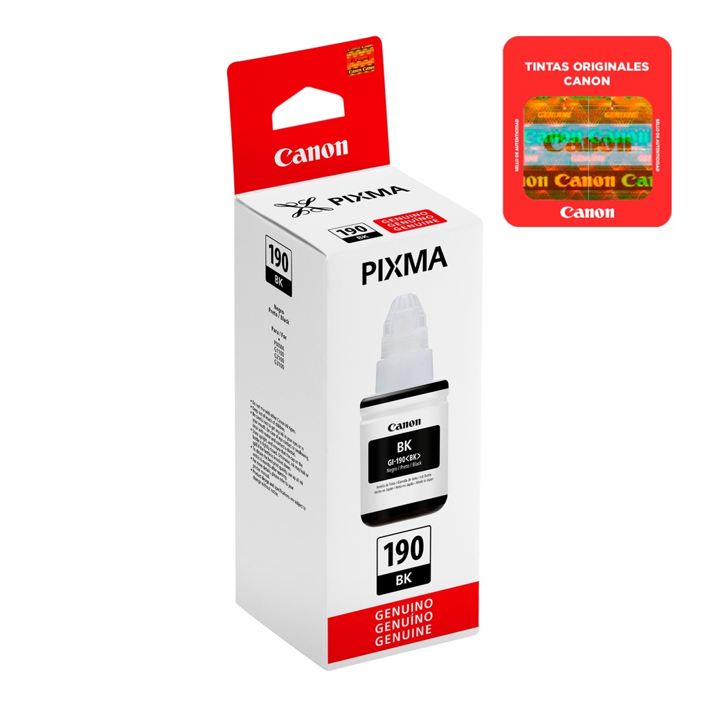 CANON GI190 BLAK BOTELLA DE TINTA G1100/2100/2010/3100/4010