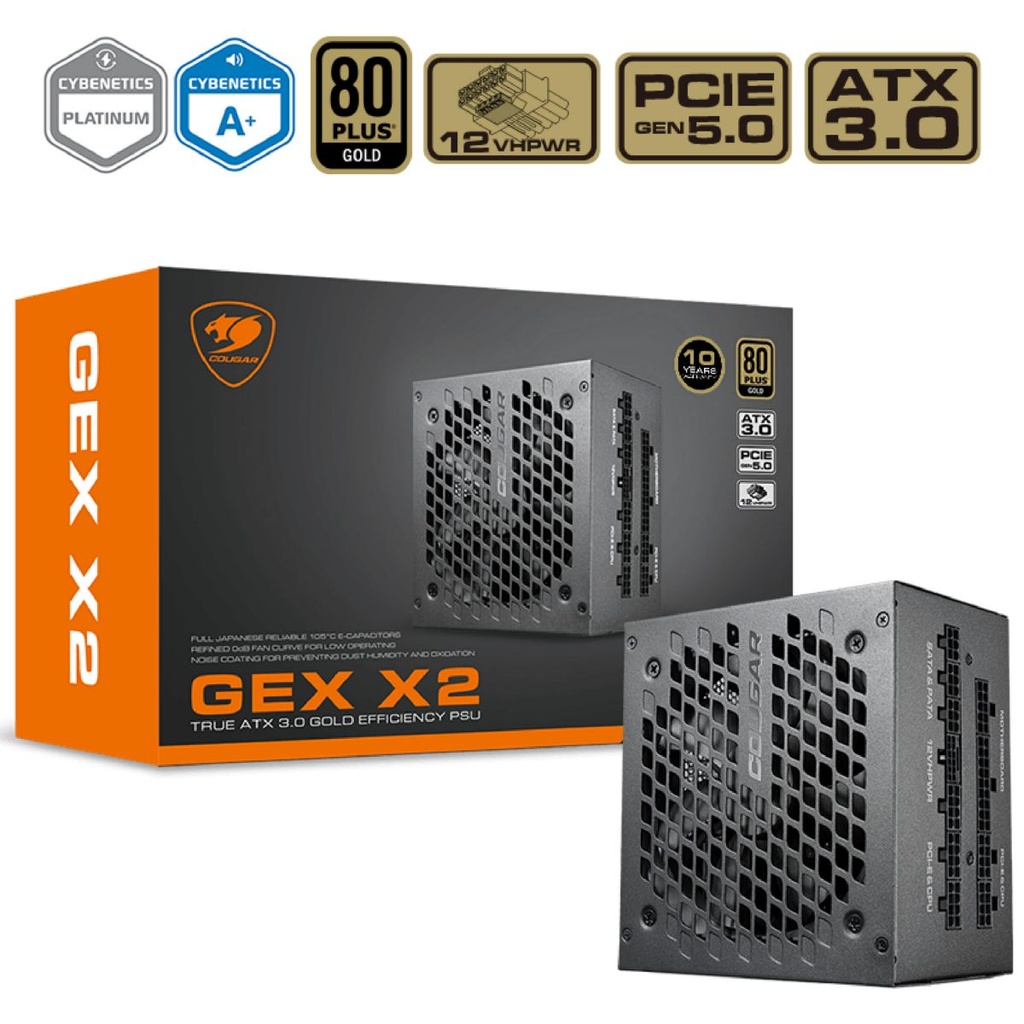 Fuente Cougar Gex X2 850 80 Plus Gold ATX 3.0