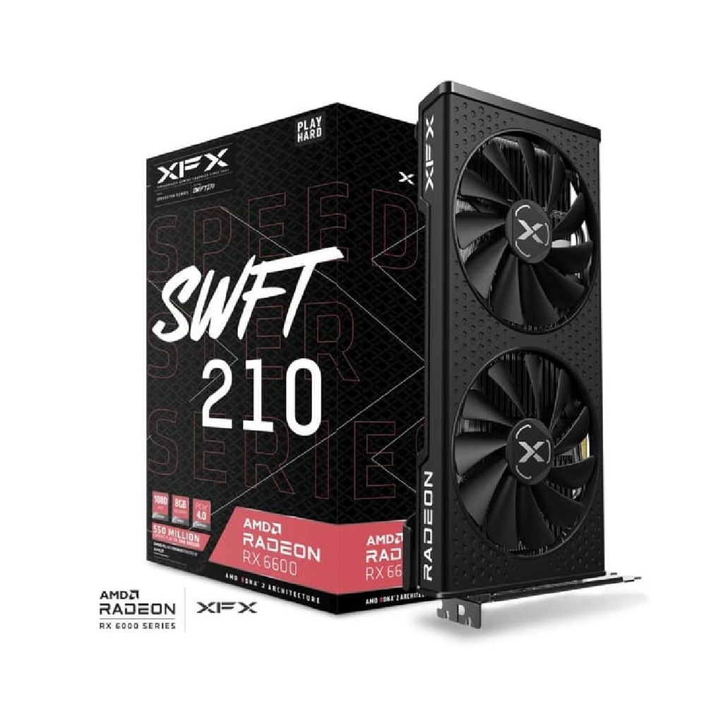 Tarj. Vga Xfx Rx6600 Speedster Swft 210 8gb Gddr6