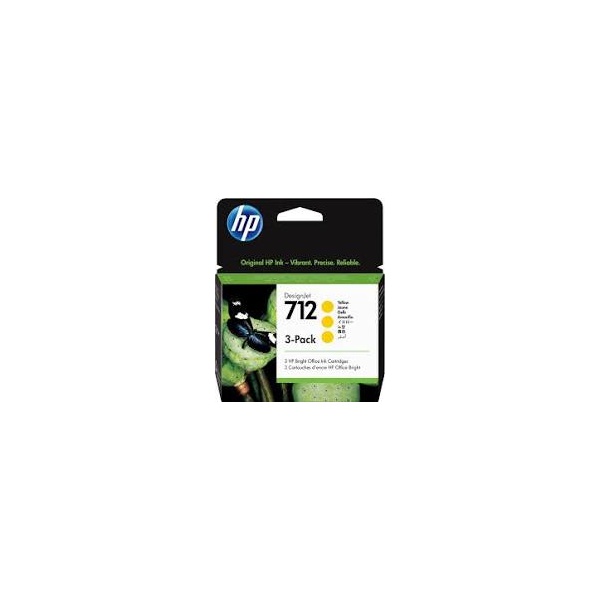 Cartucho original HP 3ED79A (712) 3*Pack - Amarillo