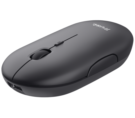 TRUST MOUSE PUCK INALAMBRICO RECARGABLE NEGRO INAL+BT (O)