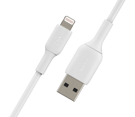 BELKIN CAA001BT1MWH CABLE LIGHTNING A USB-A BLANCO 60W 1M