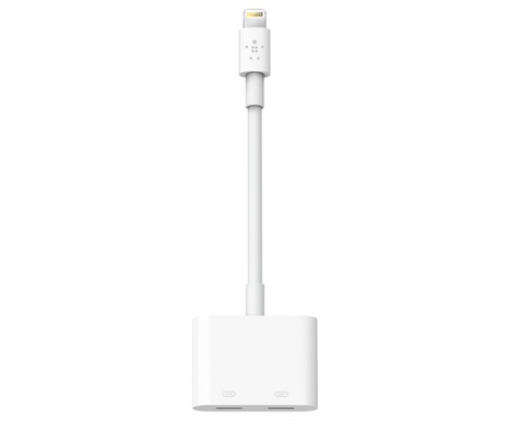 BELKIN F8J198BTWHT ADAPTADOR DE AUDIO+CARGA LIGHTNING 12W CP