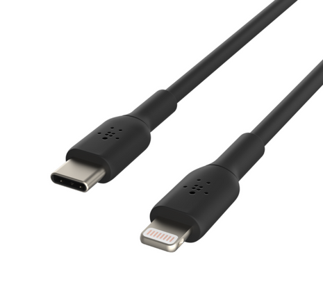 BELKIN CAA003BT1MBK CABLE USB-C A LIGHTNING NEGRO 60W 1M