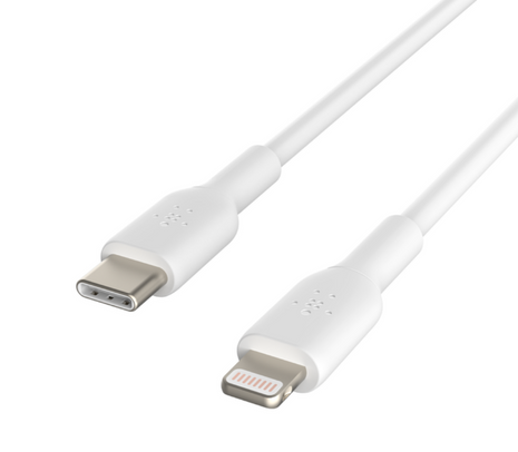 BELKIN CAA003BT1MWH CABLE USB-C A LIGHTNING BLANCO 60W 1M