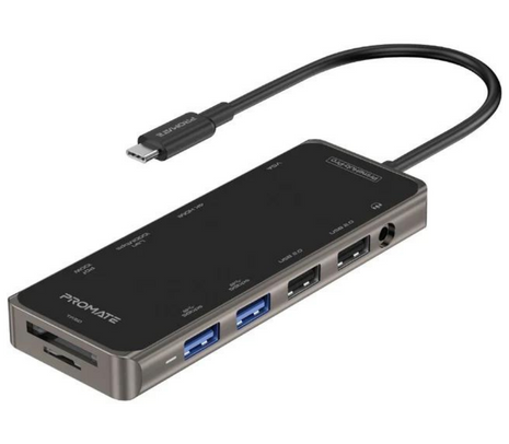 PROMATE PRIMEHUB-PRO HUB C 4USB/HDMI/LAN/SD/VGA/AUX/PD/100W