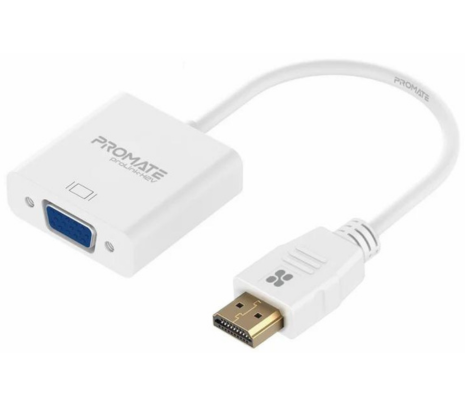 PROMATE PROLINK-H2V.WHITE ADAPTADOR DE HDMI A VGA 1080P