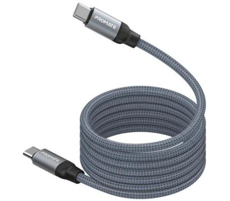 PROMATE SPRINGY.GREY CABLE USB-C A USB-C 1.2M