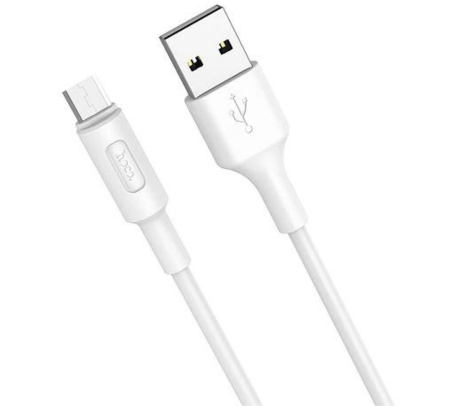 HOCO X25 CABLE SOARER USB-A A MICRO USB WHITE 1M