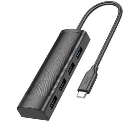 HOCO HB41 HUB 4 EN 1 USB-C A 3 USB-A 2.0 Y 1 USB-A 3.0 BLACK