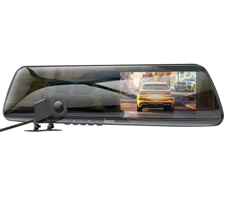 HOCO DV4 DASHCAM VIDEOCAMARA PARA ESPEJO C/DISPLAY P/AUTO BK