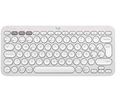 LOGITECH TECLADO K380S PEBBLE KEYS 2 WHT INAL+BT