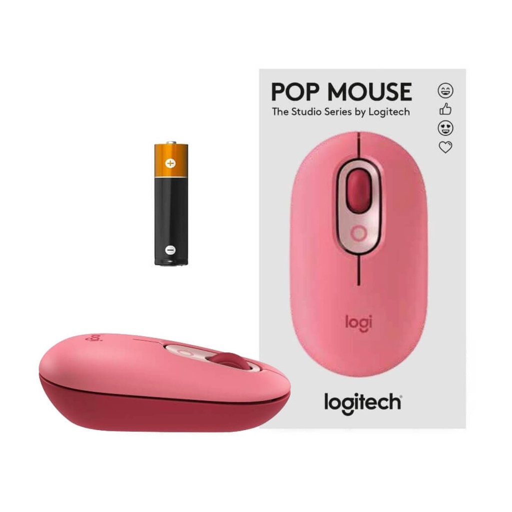 LOGITECH MOUSE POP HEARTBREAKER ROSE INAL+BT 