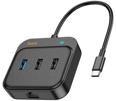 HOCO HB37 HUB 6 EN 1 USB-C A USB-A/HDMI/RJ45 BLACK