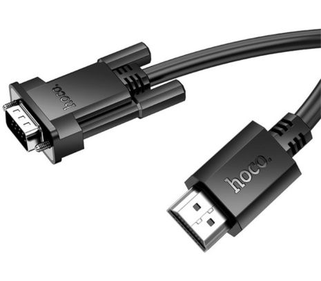 HOCO US12 CABLE HDMI A VGA HD BLACK 2M