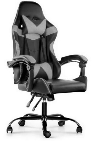 Silla gamer Lumax ROM negro/gris