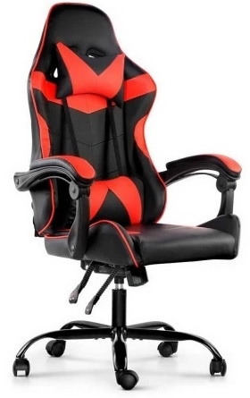 Silla gamer Lumax ROM negro/rojo