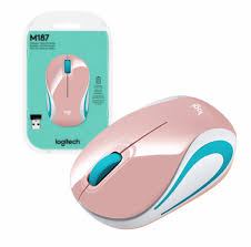 LOGITECH MOUSE M187 ROSE INALAMBRICO (D)                             