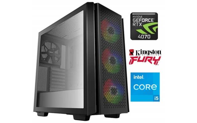 Equipo Gamer Core i5 14400F, 16GB, 1TB NVMe, RTX 4070 12GB