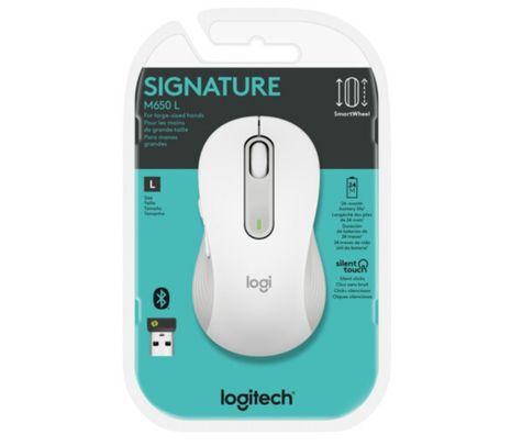 LOGITECH MOUSE M650 LARGE WHITE INAL+BT