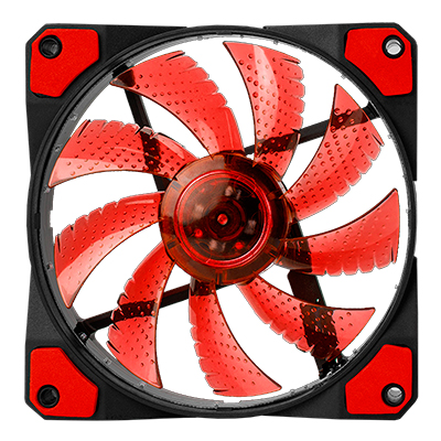 Fan Cooler Ventilador Marvo Gamer Gabinete 12 Cm Rojo