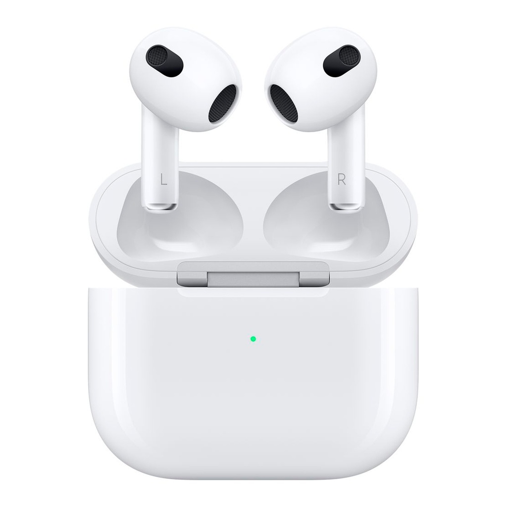 APPLE - AURICULARES INALÁMBRICOS AIRPODS 3 CON ESTUCHE DE CARGA MPNY3AM/A - CHIP H1. IPX4. BLUETOOTH.