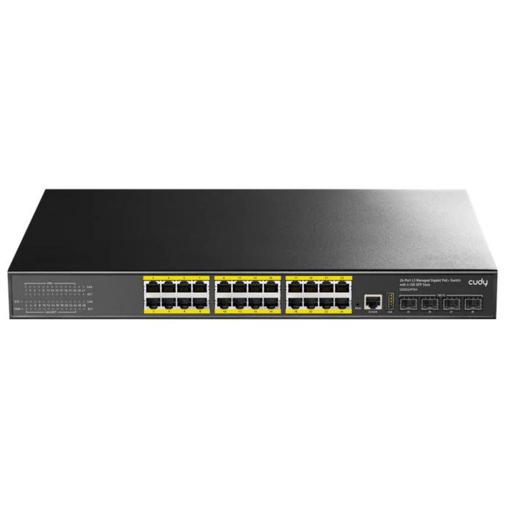 Switch 24p Poe Gigabit Cudy + 4SFP Administrable