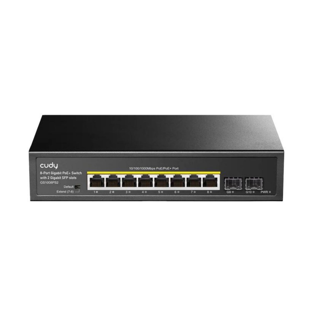 Switch Cudy Gigabit 8 Puertos Poe+ y 2 SFP