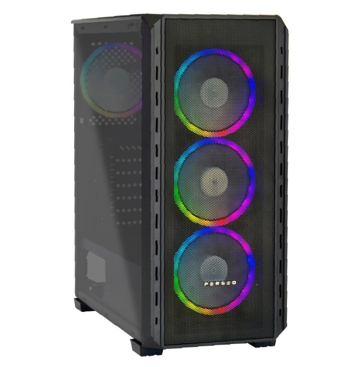 Gabinete Gaming Perseo Danaos Mesh + 4 fanes Argb