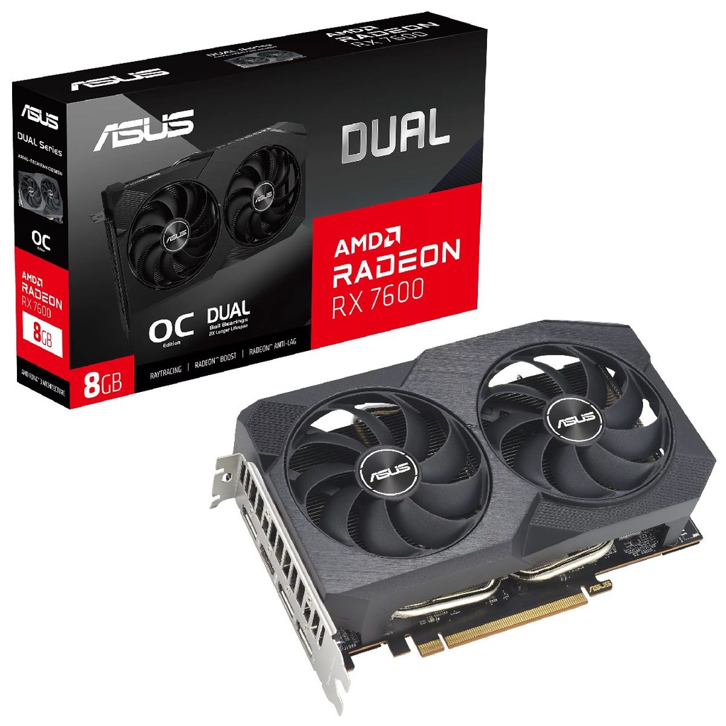 Tarj. Vga Asus Radeon Rx 7600 Dual 8gb Gddr6