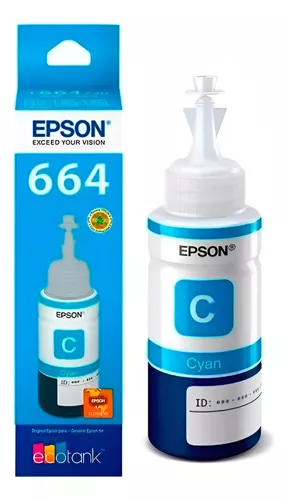 Botella de tinta original Epson T664220 - Cyan 6.500cps