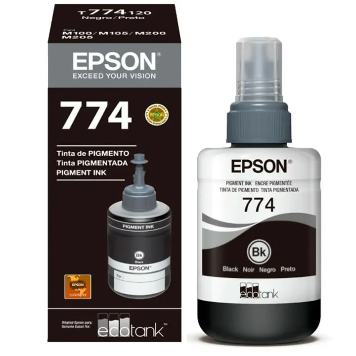 Botella de tinta original Epson  T774120 - Negro 140ML