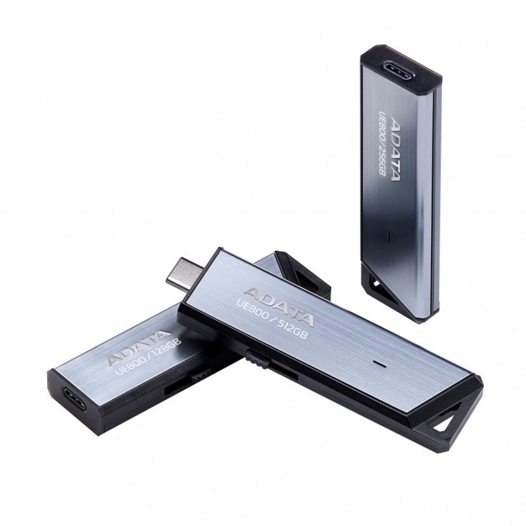 Pendrive Adata 128g USBC Metálico Retráctil Silver