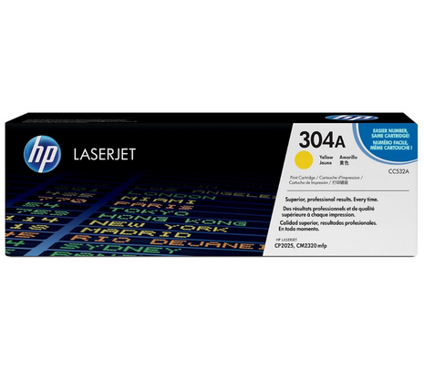 Toner original HP CC532A (304A) - Amarillo 2.800cps