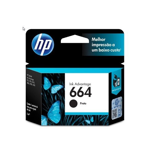 Cartucho original HP F6V29AL (664) - Negro