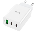 HOCO C99A CARGADOR DE PARED 1 USB-A/ 2 USB-C EU 20W WHITE